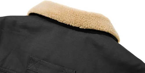 Miniatura 4 de CRYSULLY Chaqueta tipo cargo de invierno para hombre, con cuello de piel, forro polar, abrigo militar de algodón cálido