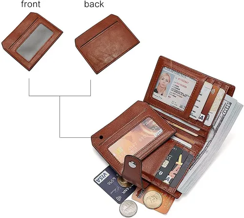 Miniatura 5 de BOSTANTEN Maletín de cuero tipo mensajero, bolsos para portátiles, bolsos para mujeres y mujeres, cartera de cuero con bloqueo RFID, pequeña