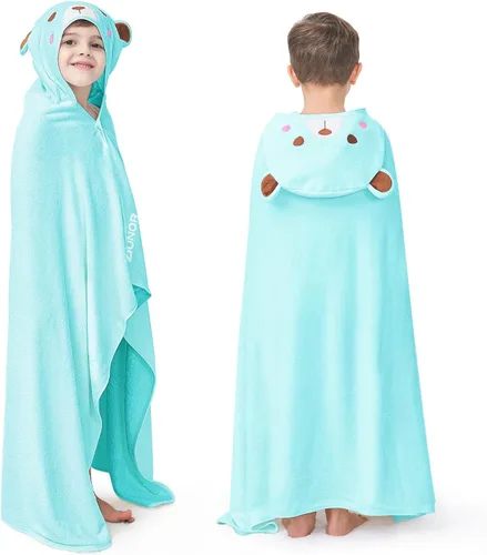 Miniatura 8 de ZIONOR Toalla de baño con capucha para niños, 50 pulgadas de largo x 35 pulgadas de ancho, toallas con capucha extra grandes para niños grandes de 6