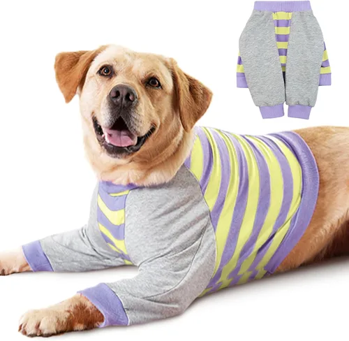 FUAMEY Manga de Recuperación para Perros con Protector de Codo, Camisa para Perros para Evitar que Laman las Articulaciones, Traje de Manga Larga