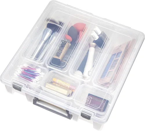 Miniatura 28 de AB Designs 6967ABD Super Satchel con 9 contenedores mezclados en el interior, contenedor apilable para organización de almacenamiento en el hogar