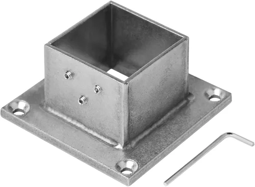Miniatura 3 de 4 bases de brida de poste cuadrado de 2 x 2 pulgadas, base de poste de cerca, acero inoxidable 304