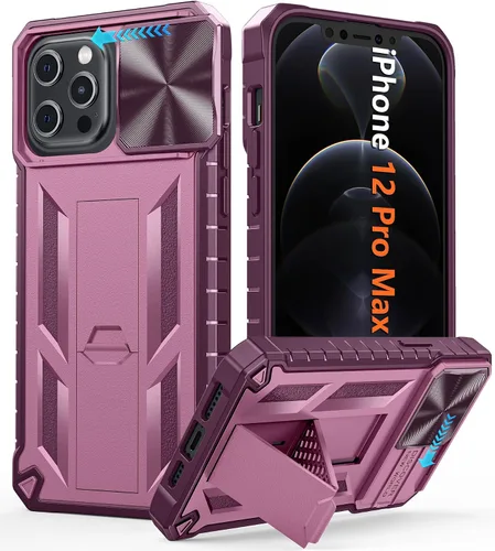 Miniatura 29 de FNTCASE for iPhone 11-Pro Phone Case: Military Grade Drop Proof Mobile Cover with Kickstand & Slide Rugged Shockproof Bumper Heavy Duty Protector