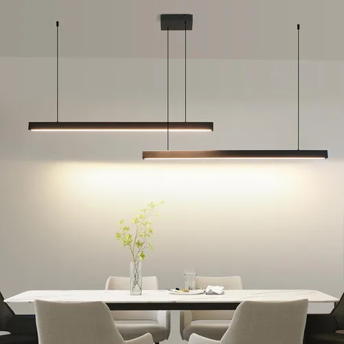 Miniatura 17 de Lámpara de araña moderna, lámpara colgante LED de 39 pulgadas con control remoto de 3000 a 6500 K, temperatura de color ajustable, lámpara
