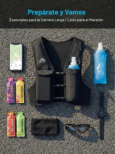 Miniatura 7 de Zelvot Chaleco para Correr para Mujeres y Hombres, Patente Original de EE. UU., Chaleco de Hidratación para Correr con Correas de Pecho Ajustables