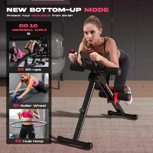 Miniatura 2 de FLYBIRD Equipo de entrenamiento abdominal, máquina de abdominales ajustable, entrenamiento de cuerpo completo para gimnasio en casa