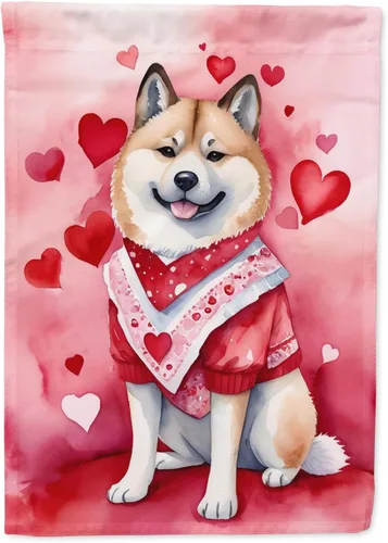 Miniatura 52 de Caroline's Treasures DAC5292CHF - Bandera de Border Collie My Valentine House para porche, grande, con manga para porche, para colgar en la pared