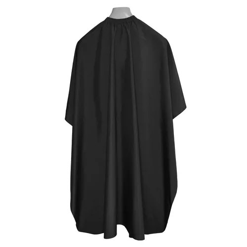 Capa de corte de pelo, impermeable, para peluquería, de nailon, unisex, color negro, para peinar, cortar y colorear, 47 x 59 pulgadas