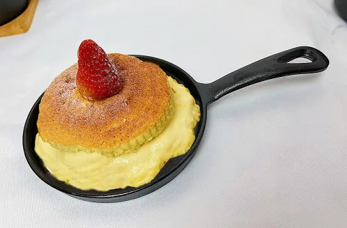 Miniatura 7 de HAWOK Plancha redonda de hierro fundido de 5 pulgadas, sartén pre-sazonada para crepé, juego de 6..