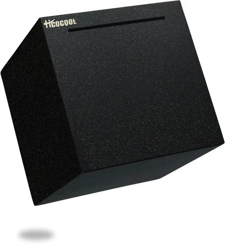 hicocool Alcancía para adultos debe romperse para abrir, alcancía de acero inoxidable para adultos para dinero real, banco de dinero de metal Negro