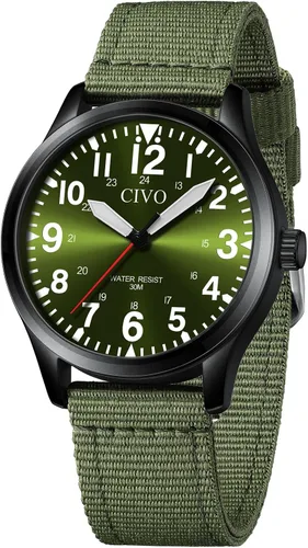 Miniatura 21 de CIVO Military Watch for Men Waterproof: Analog Mens Watches Classic- Field Wrist Watches for Man