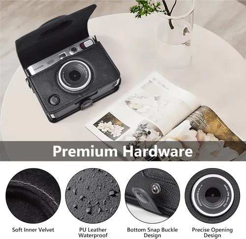 Miniatura 3 de MUZIRI KINOKOO Funda Mini EVO, Cuero PU con Textura de Lichi, Funda Protectora para Cámara Instantánea Instax Mini EVO con Orificio de Carga Preciso