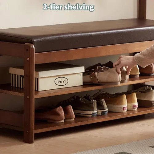 Miniatura 7 de 3in 1 Entryway Organizer with Coat Hooks and Shoe Storage Bench, Freestanding Coat Rack Space-Saving Solution for Mudroom, Foyer, and Home
