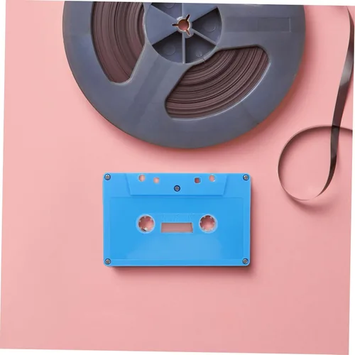 Miniatura 4 de BESTonZON Caja de almacenamiento de cinta de casete retro, decoración de música, decoración de sala de música, cintas de casete de bricolaje, 2 uds