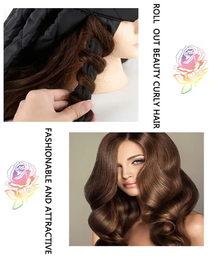 Miniatura 3 de Rizador sin Calor, Nuevo Diseño de Ocho Garras Mejorado 2025 Rizos sin Calor, Puedes Dormir con los Rizadores de Cabello en Rodillos de Cabello Negro