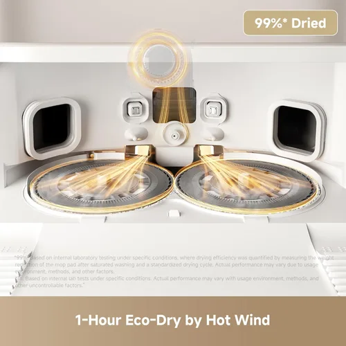 Miniatura 6 de Mova Robot aspirador y trapeador P10 Pro Ultra Gen 2, suacción de 26,000 Pa, lavado automático de trapeador de agua caliente a 212 °F, secado