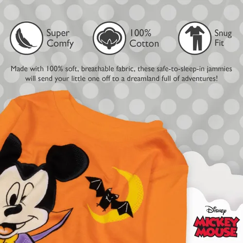 Miniatura 3 de Disney Kids' Mickey Minnie Mouse 2-Piece Snug-fit Cotton Pajama Set