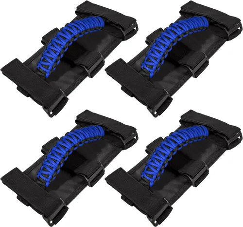 4 asas de agarre para Jeep Wrangler JK JKU JL JLU TJ YJ Sports Sahara Freedom Rubicon Unlimited Gladiator JT 1955-2023 UTV ATV Premium 550 Paracord