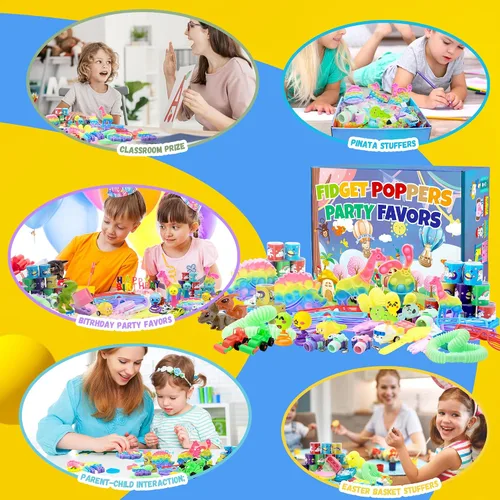 Miniatura 4 de Más de 1000 piezas de recuerdos de fiesta para niños, paquete de juguetes antiestrés, rellenos de calcetines de Navidad, regalo de cumpleaños, caja