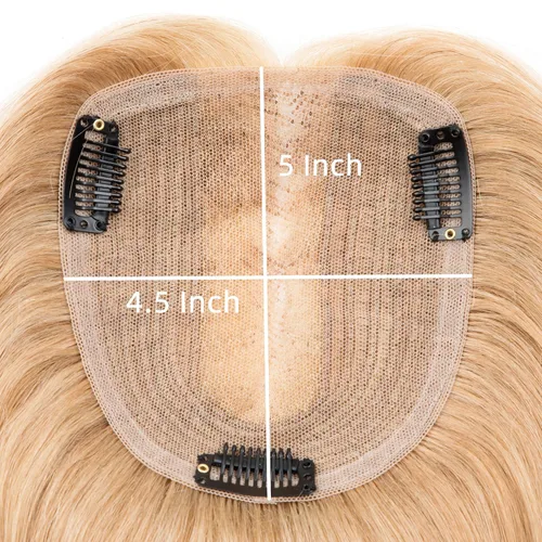 Miniatura 3 de originea Toppers de cabello humano 100% Remy con flequillo para mujer, base de seda, con clip, extensiones para adelgazar el cabello/cubierta