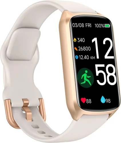 Miniatura 9 de Amzhero Rastreador de salud y fitness con monitor de frecuencia cardíaca 24/7, oxígeno en sangre, presión arterial, rastreador de sueño