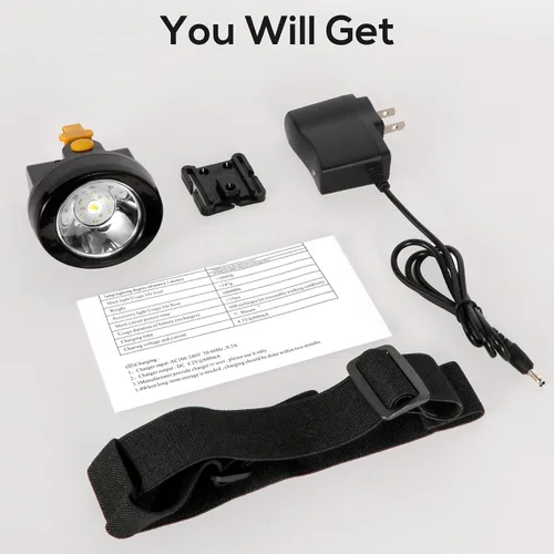 Miniatura 8 de Linterna recargable LED para casco de minero, impermeable, a prueba de explosiones, faro frontal para trabajo al aire libre, túnel, mina de carbón