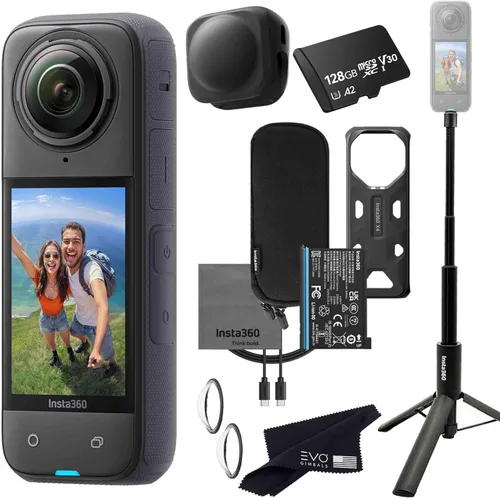 Miniatura 3 de Insta360 Paquete de trípode X4 Selfie Stick -8K impermeable 360 cámara de acción con sensores de 1/2 pulgada, video HDR 8K 360, perfecto