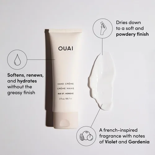 Miniatura 2 de OUAI Crema de manos – Bálsamo grueso y cremoso con aceite de coco, mantequilla de murumuru y manteca de karité – Hidratante hidratante para manos