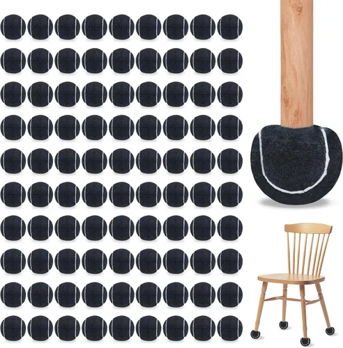 Paquete de 90 pelotas de tenis precortadas a granel para patas de muebles, pelotas de tenis, sillas de pelotas de tenis para pelota de protección de
