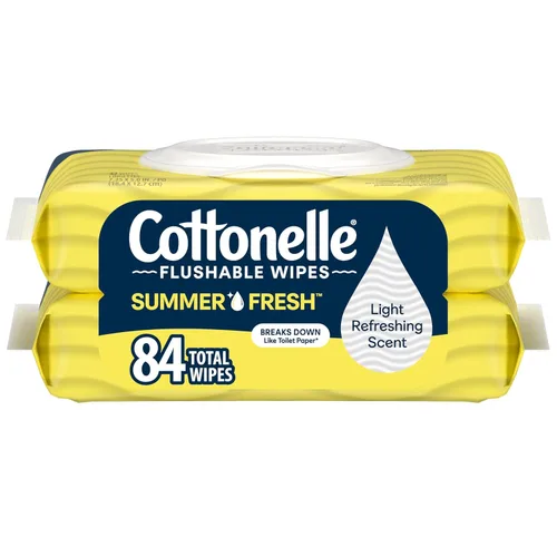 Miniatura 12 de Cottonelle XL Toallitas húmedas desechables, Toallitas para adultos grandes, 2 paquetes de tapa abatible, 45 toallitas por paquete