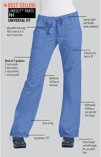 Miniatura 6 de Koi - Pantalón médico cargo Lindsey resistente para mujer