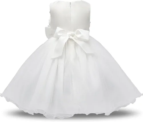Miniatura 2 de NNJXD Chica sin mangas Encaje 3D Flor Tutu Vacaciones Princesa Vestidos
