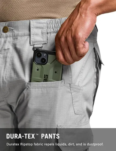 Miniatura 4 de CQR Pantalones tácticos para hombre, resistentes al agua, pantalones cargo Ripstop, ligeros EDC trabajo, senderismo, ropa para exteriores
