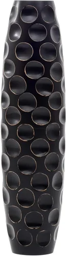 Miniatura 6 de Leewadee Jarrón grande negro para decoración del hogar, de madera, de 26 pulgadas de alto, decoración de granja, soporte para flores para plantas