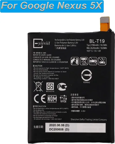 Miniatura 2 de Para Google Nexus 5X H791 H790 Batería de Repuesto BL-T19 2620mAh 3.8V Batería Interna+Herramientas