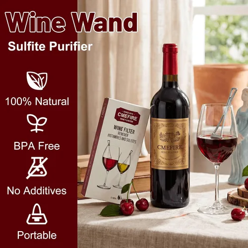 Miniatura 3 de Filtro de varitas de vino, elimina sulfitos e histaminas: puede reducir y aliviar las alergias y sensibilidades al vino, purificador para restaurar