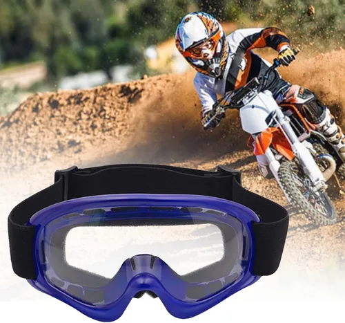 Miniatura 8 de Gafas de Dirt Bike para Niños Resistentes a Impactos Ajustables para Jóvenes ATV Motocicleta Todoterreno Conducción Motocross Carreras Ciclismo Negro