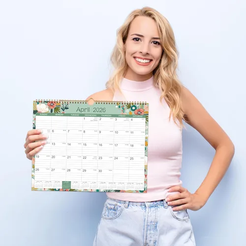 Miniatura 7 de Calendario 2026, Calendario de pared de 12 meses desde enero de 2026 hasta diciembre de 2026, 14.8 x 11.4 pulgadas, mensual con fecha juliana