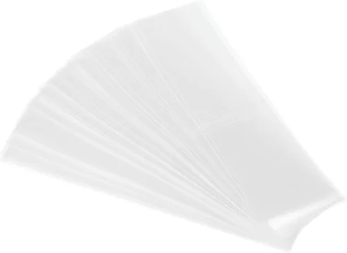 Miniatura 20 de PATIKIL Bandas retráctiles perforadas de 6.102 x 1.575 in, paquete de 400 bandas termocontraíbles de PVC para tapas de diámetro de 3.74 a 3.82