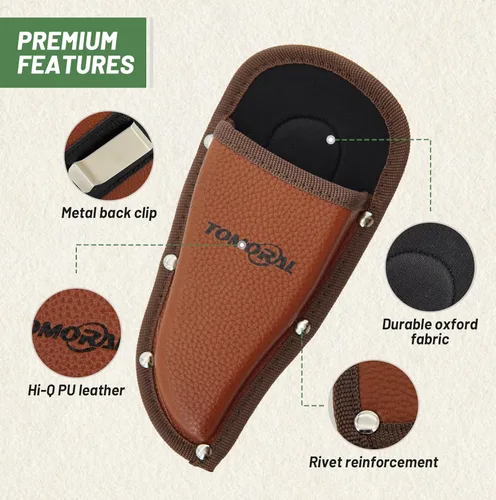 Miniatura 2 de Funda de podadora para podar, bolsa colgante de piel sintética, alicates para podar a mano, tijeras de jardín, podadoras1