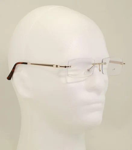Miniatura 5 de Gafas de lectura UV con bloqueo de diamante sin montura de metal para hombre, anti bloqueo azul, lectores de lentes transparentes