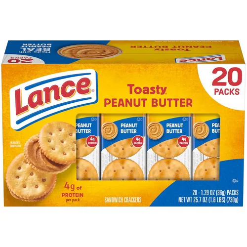 Miniatura 24 de Lance Galletas tipo sándwich, hechas con galletas integrales, mantequilla de maní, 10 paquetes individuales