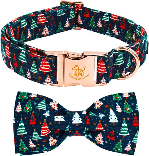 Miniatura 30 de Elegante collar para perro con moño Floral Vintage, cómoda pajarita para perro, collar de perro con lazo Collar ajustable para perros pequeños