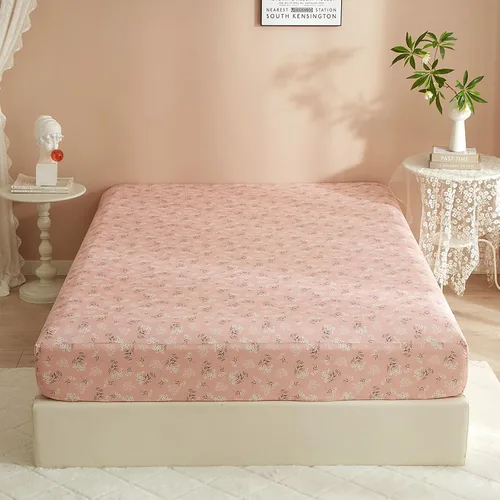 Miniatura 11 de Sábana ajustada 100% algodón suave tamaño queen de bolsillo profundo con rayas coloridas y estampado Gingham, sin arrugas, 1 pieza, sábana