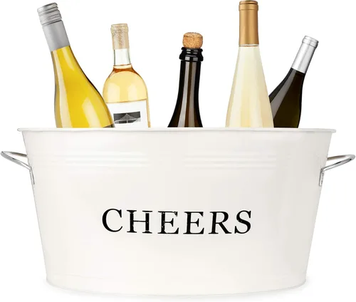 Miniatura 10 de Cubos de Bebida Twine Cheers, Cubos Galvanizados para Entretener, Cubos de Bebidas para Fiestas, Gran Cubo de Hielo y Canasta de Regalo, Cubos