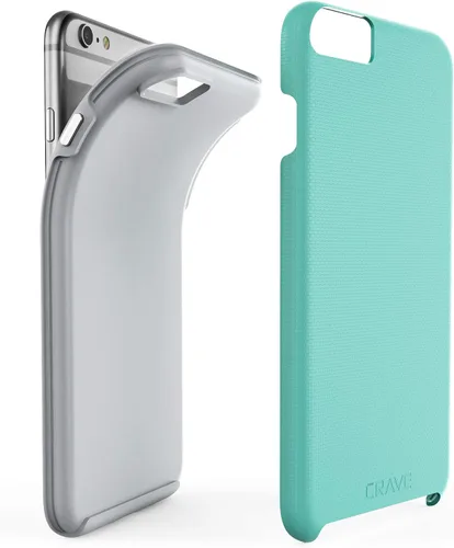 Miniatura 3 de Funda Crave con protección de doble capa y color negro, para iPhone 6 y 6s de 5.5 pulgadas , Menta gris