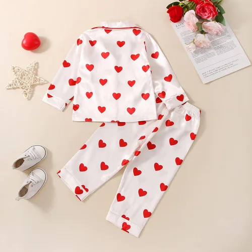 Miniatura 104 de Conjunto de pijama de manga larga con botones para niña pequeña, conjunto de ropa de dormir