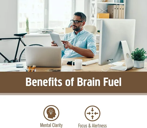 Miniatura 3 de OM MUSHROOM SUPERFOOD Brain Fuel - Cápsulas en polvo de hongos suplemento superalimentario, 90 unidades, 30 días, melena de león, mezcla de reishi