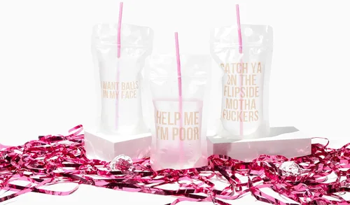 Miniatura 4 de Bolsas de bebidas para damas de honor, paquete de 10 Bolsas de bebida de despedida de soltera, tazas de despedida de soltera, decoración