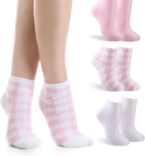 Miniatura 15 de Tarpop 3 pares de calcetines de aloe para mujer, calcetines de spa hidratantes para el día de San Valentín, para pies secos y agrietados, gel